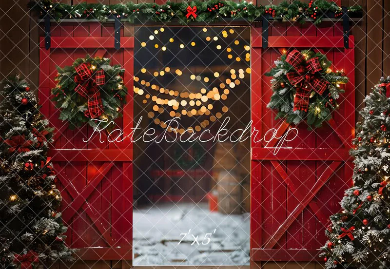 ⚡On Sale - Kate Christmas Fireplace Garland Gifts Combination Backdrop - Image 6