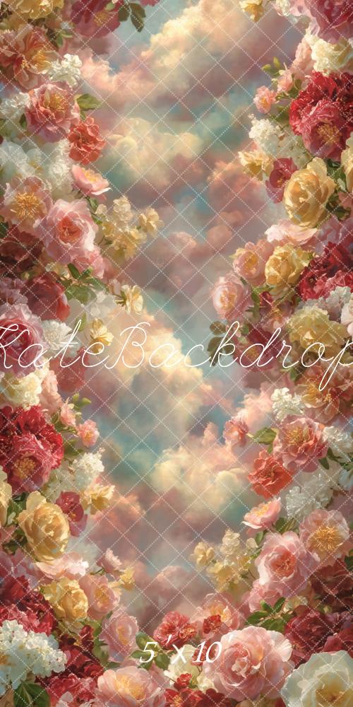 Kate Sweep Flower Pastel Clouds Backdrop Designed by GQ