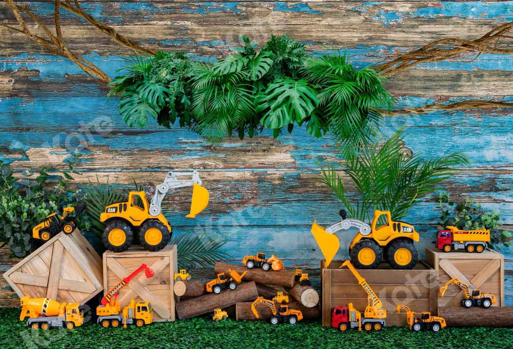 Kate Children Excavator Boy Cake Smash Backdrop Designed by Emetselch
