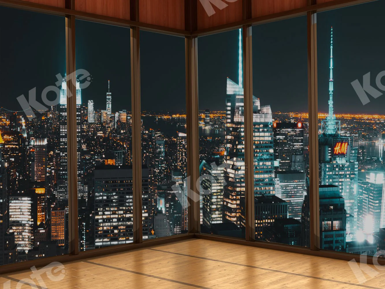 Kate City Office Backdrop Night for Photography Designed by JFCC - Image 2
