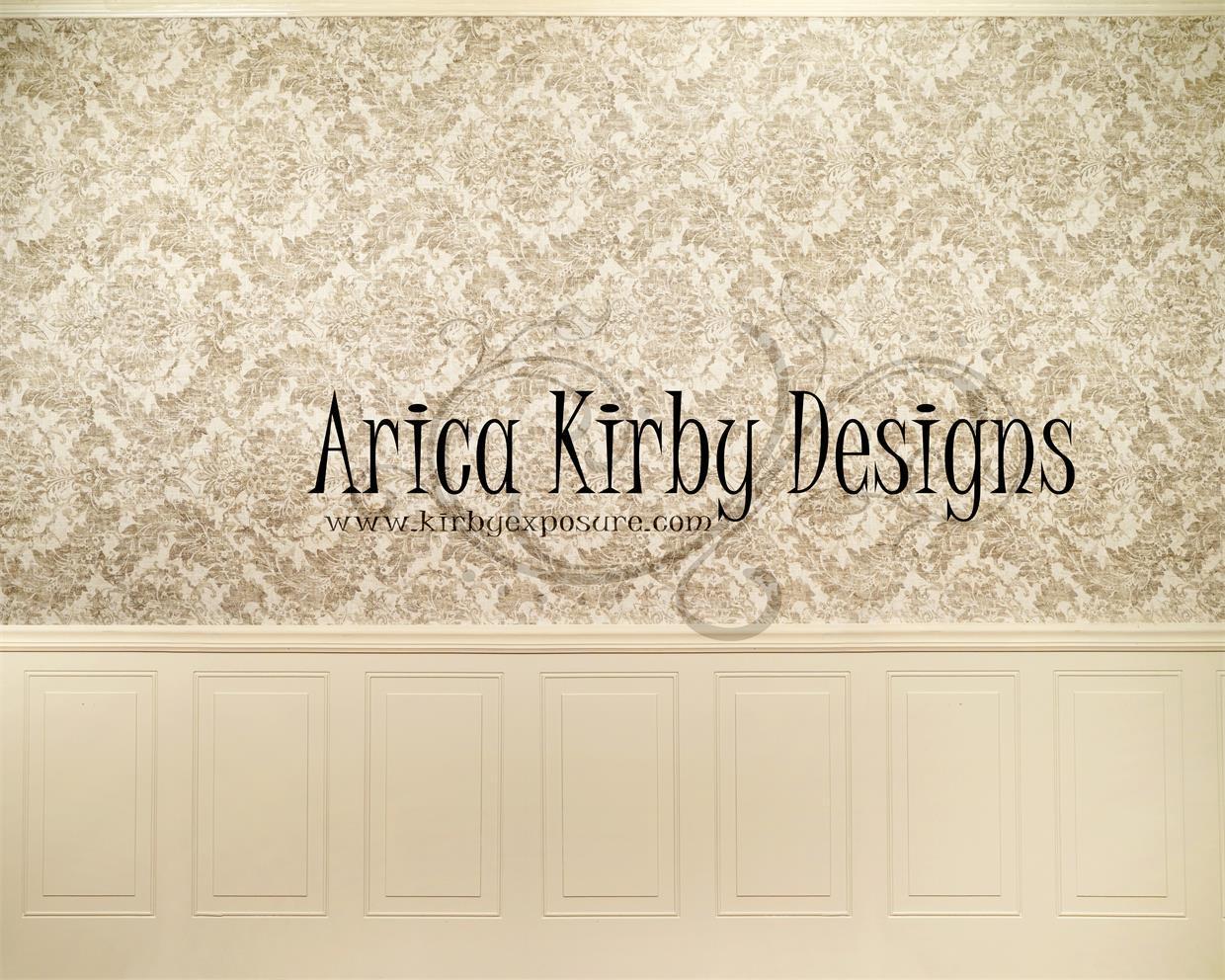 Kate Cream Brocade Wall Backdrop Designed by Arica Kirby