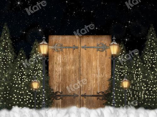 Kate Christmas Tree Night Door Lights Backdrop Designed By JS Photography