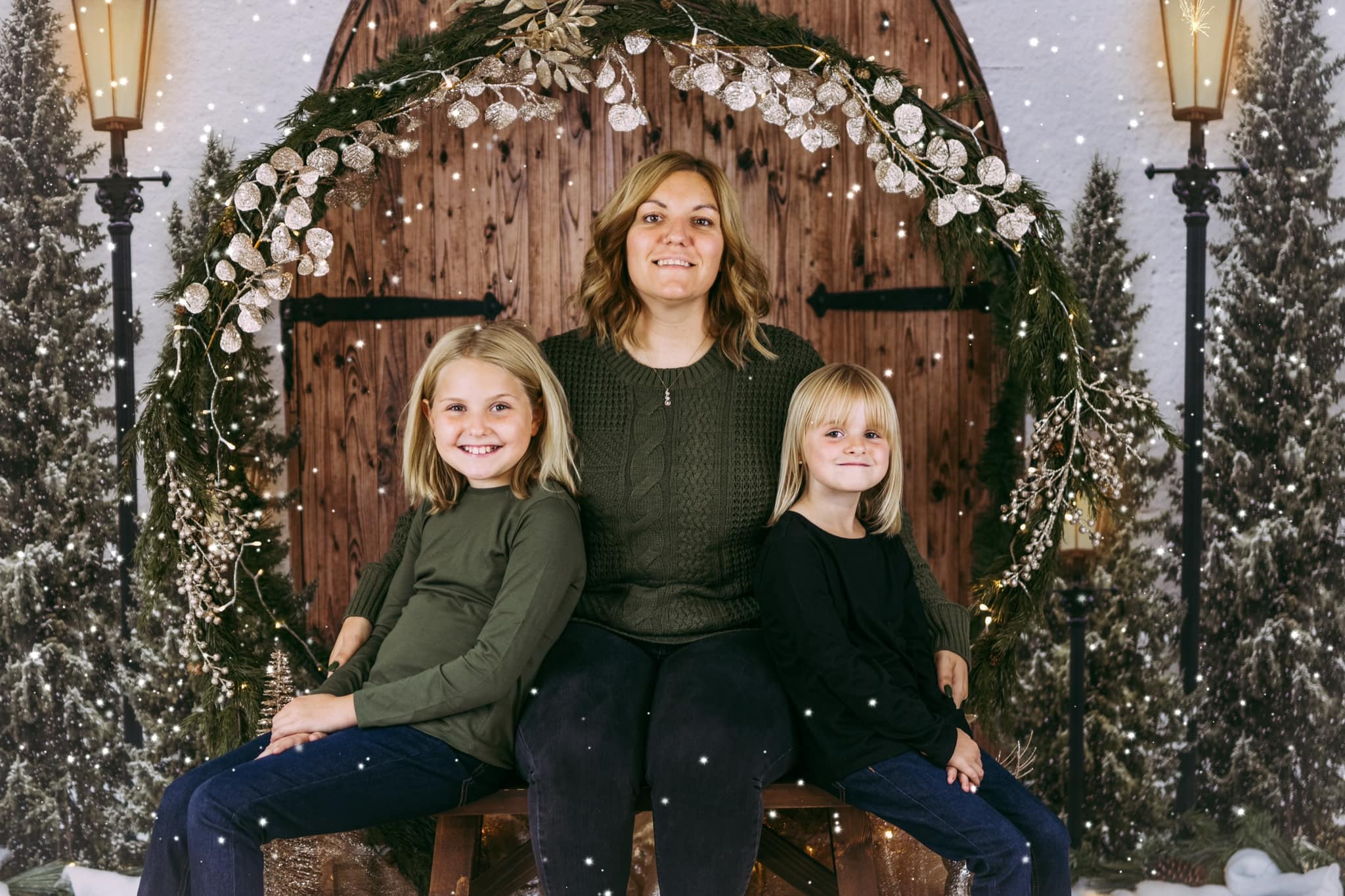 Kate Christmas Tree Backdrop Door Lights Designed By JS Photography
