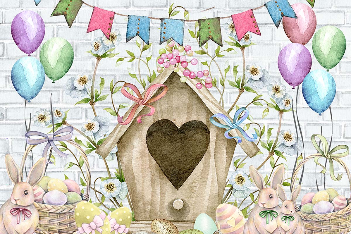 Kate Easter Bunny Egg Backdrop Designed by GQ - Image 3