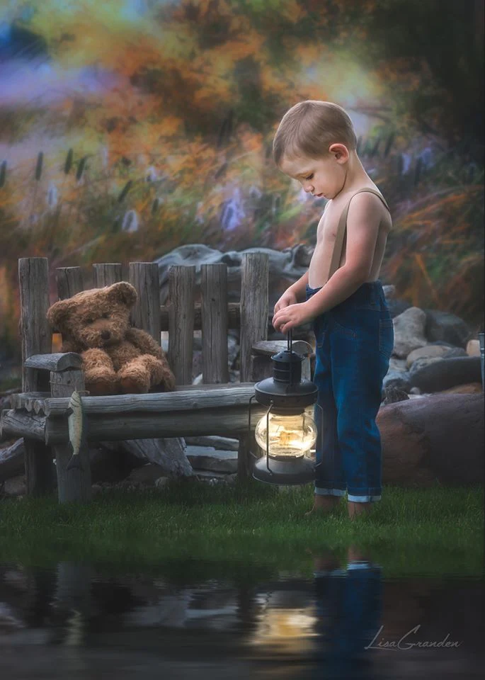 Kate Fine Art Cattails Backdrop for Photography Designed by Lisa Granden