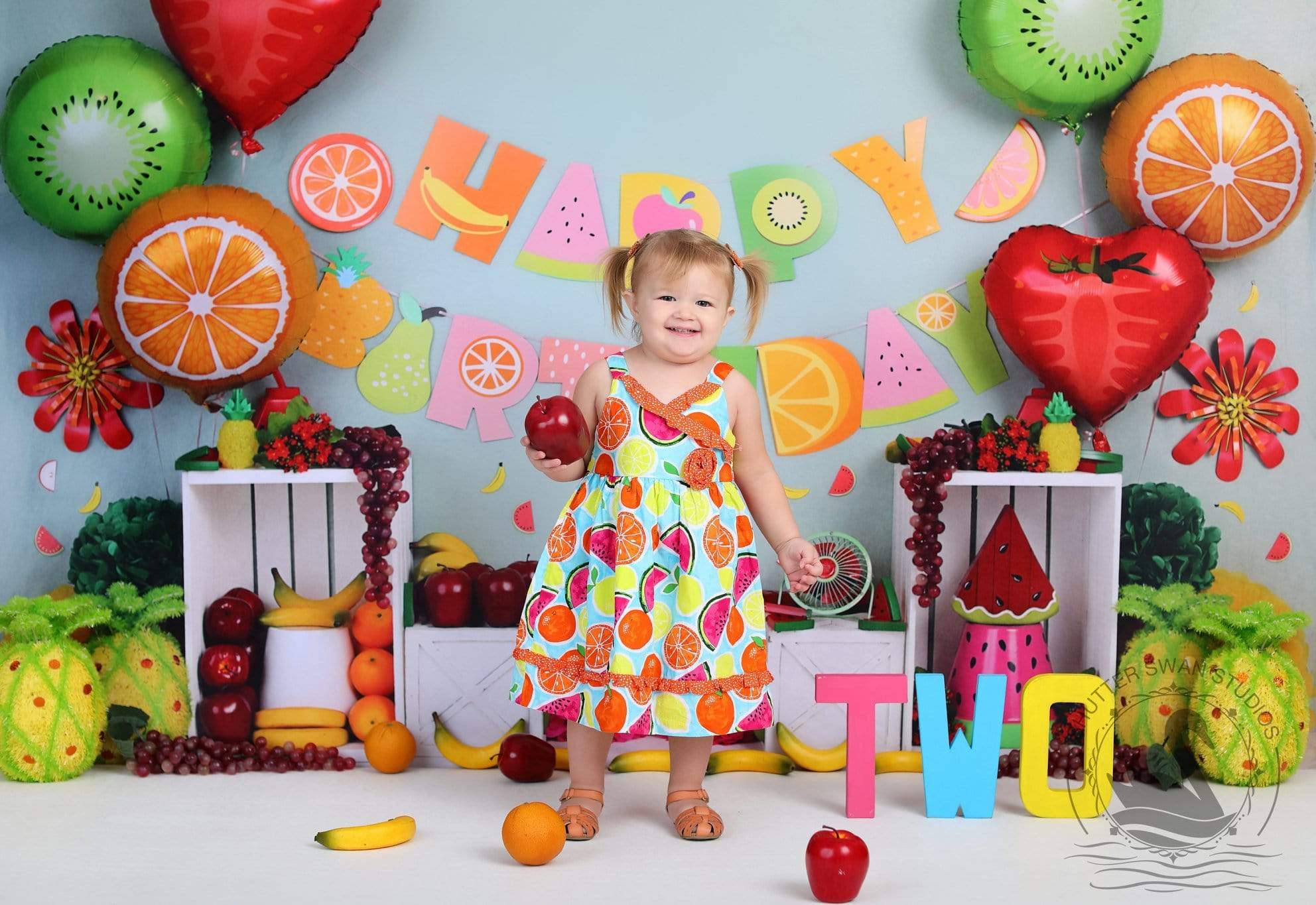 Kate Fruity Birthday Children Backdrop