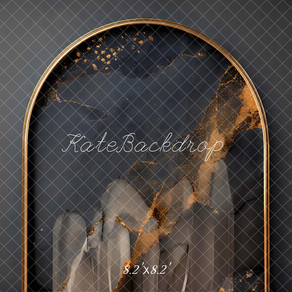 Kate Abstract Gold Arch Black Wall Backdrop Designed by Mini MakeBelieve - Image 5