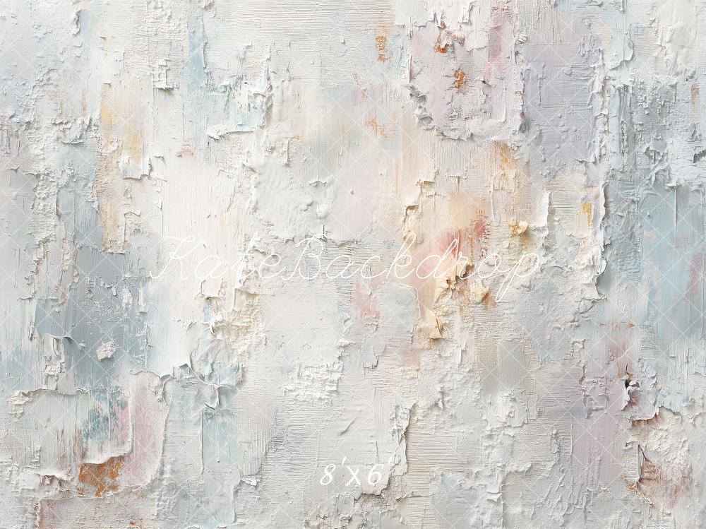 Kate Abstract Texture White Brushstrokes Fleece Backdrop Designed by Angela Marie Photography