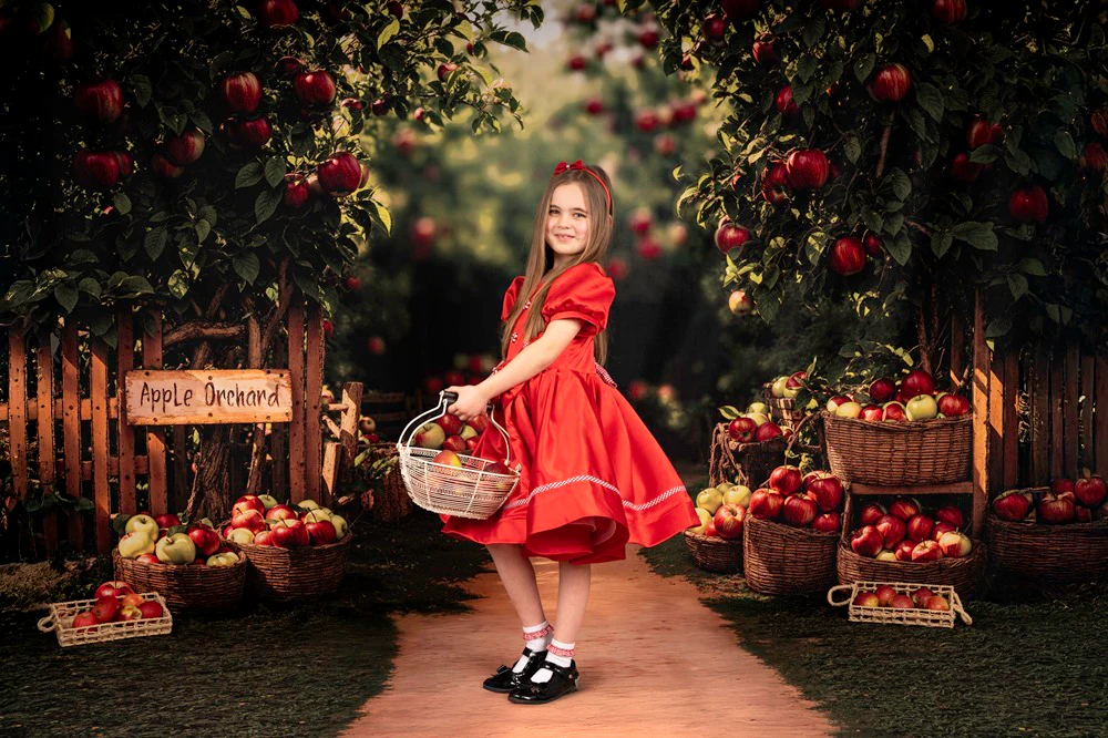 Kate Apple Orchard Backdrop+Garden Path Greenery Floor Backdrop