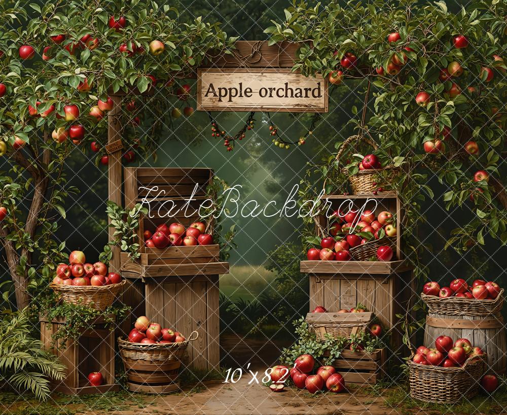 Kate Apple Orchard Baskets Wooden Crates Backdrop Designed by Emetselch - Image 6