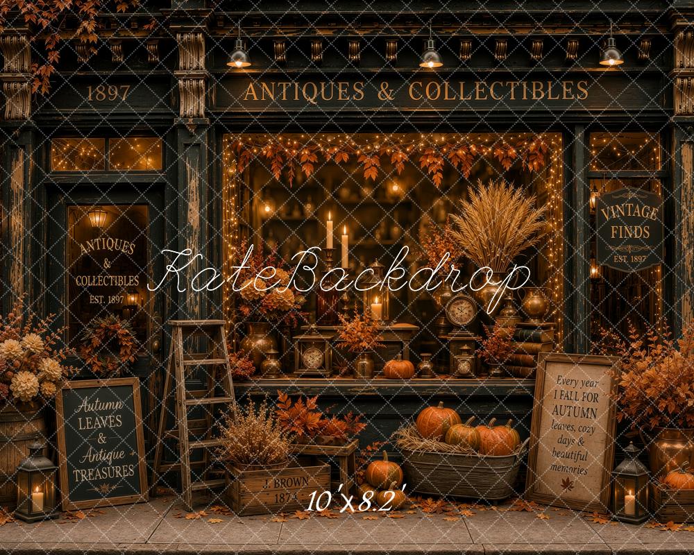 Kate Autumn Antiques Collectibles Pumpkins Shop Backdrop Designed by Ashley Ward - Image 6