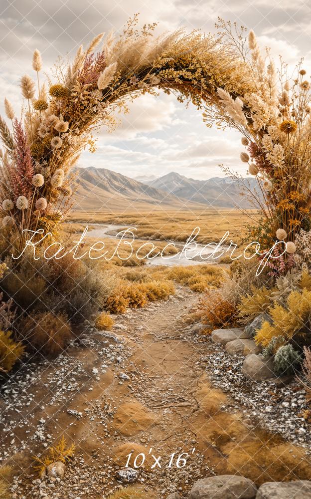 Kate Autumn Arch Mountain Landscape Backdrop Designed by Emetselch - Image 11