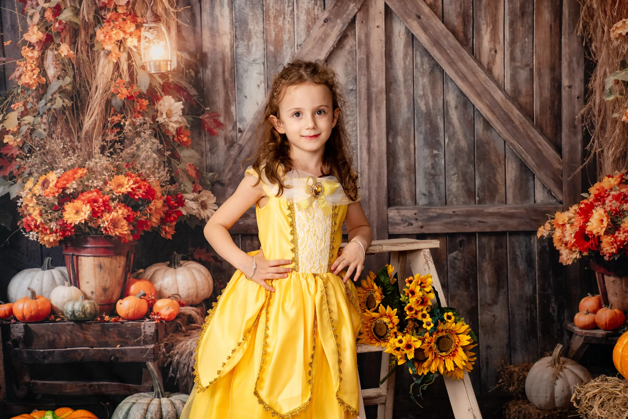 Kate Autumn Leaves Retro Barn Backdrop Designed by Emetselch - Image 5