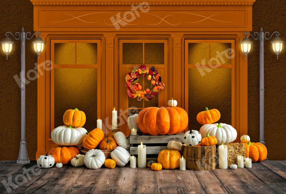 Kate Autumn Pumpkins Store Backdrop Designed by Emetselch