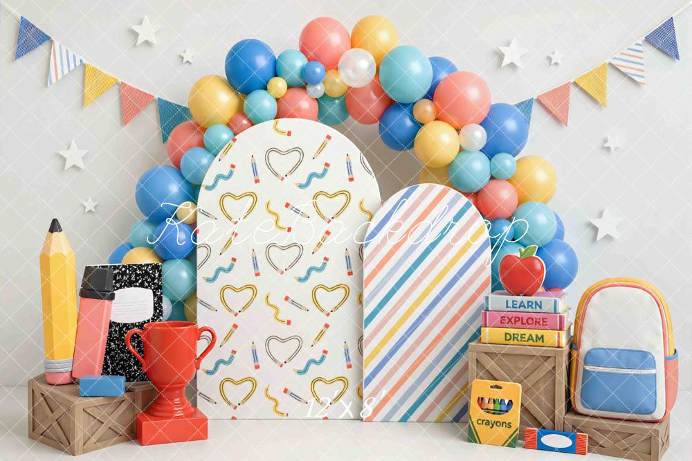 Kate Back To School Balloons Pencil Books Backdrop Designed by Mini MakeBelieve - Image 8