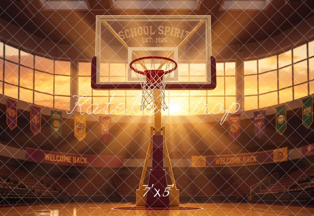 Kate Back To School Basketball Court Banners Backdrop Designed by Emetselch