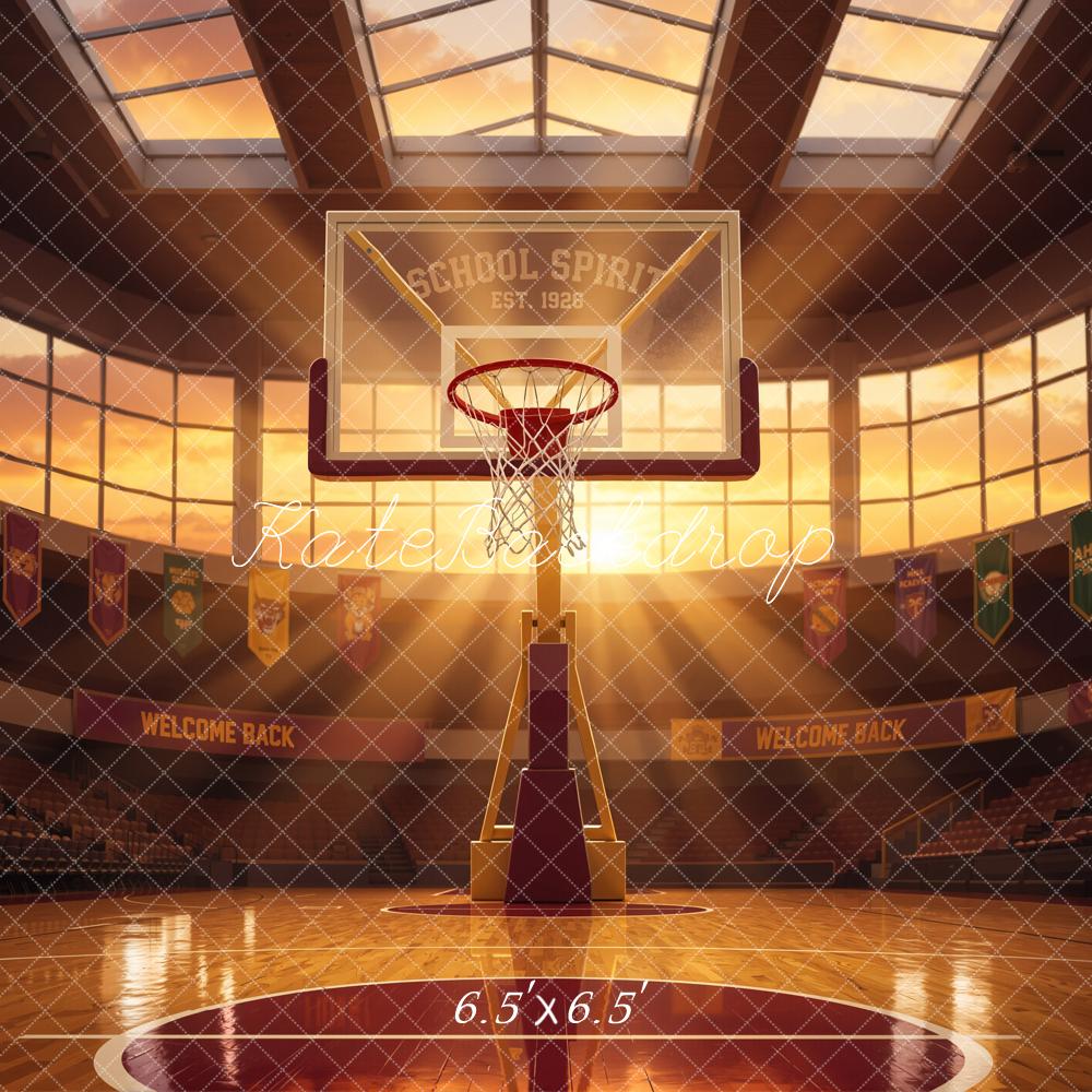 Kate Back To School Basketball Court Banners Backdrop Designed by Emetselch - Image 2