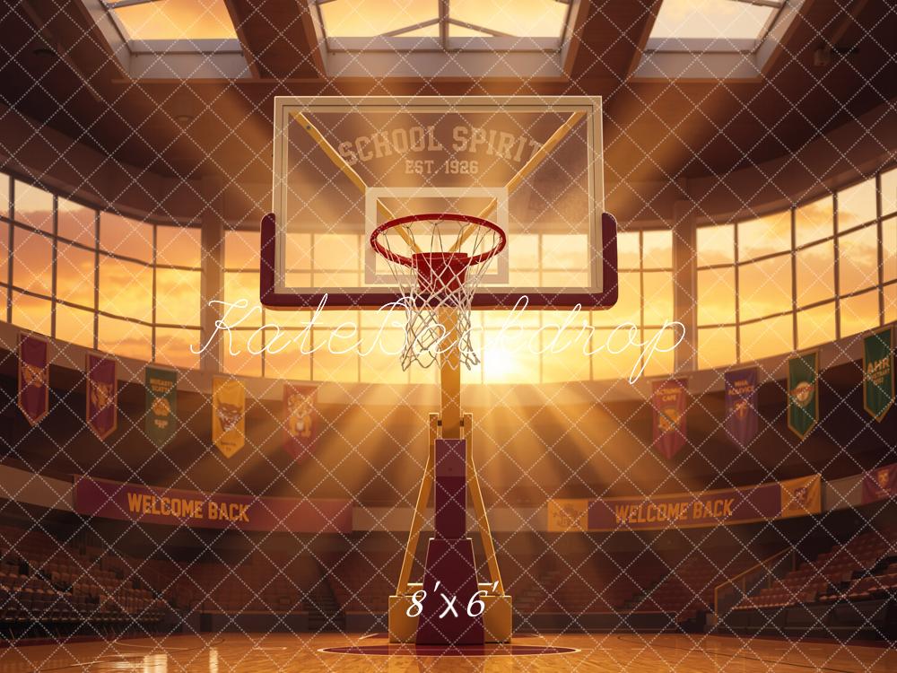 Kate Back To School Basketball Court Banners Backdrop Designed by Emetselch - Image 3