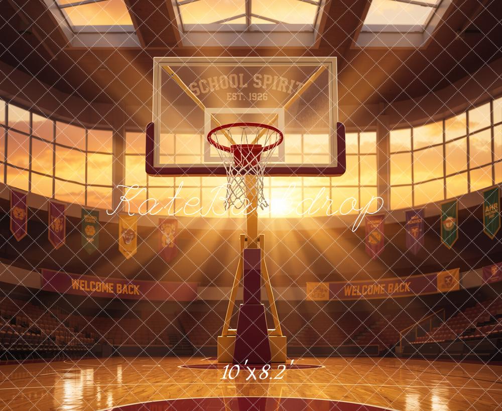 Kate Back To School Basketball Court Banners Backdrop Designed by Emetselch - Image 6