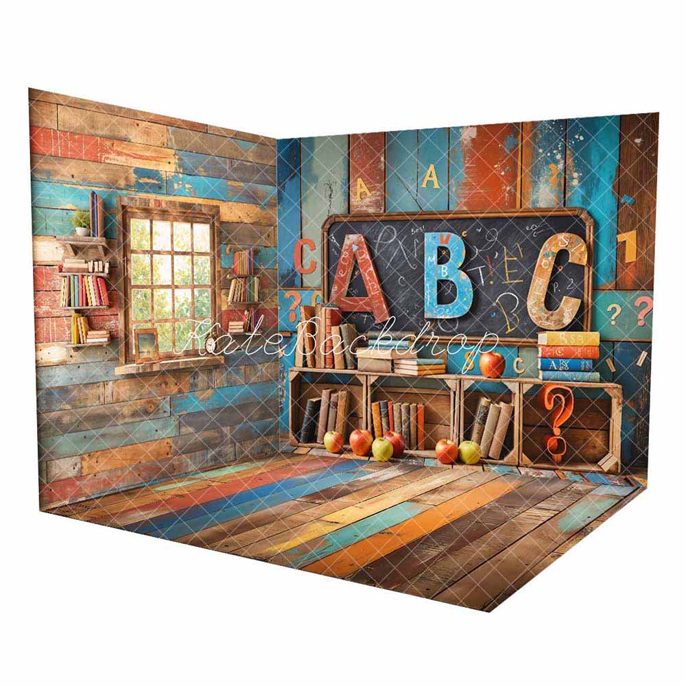 Kate Back to School Book Blackboard Colorful Wall Room Set
