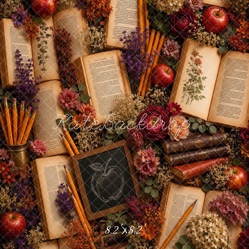 Kate Back to School Books Chalkboard Pencils Backdrop Designed by Ashley Ward - Image 5