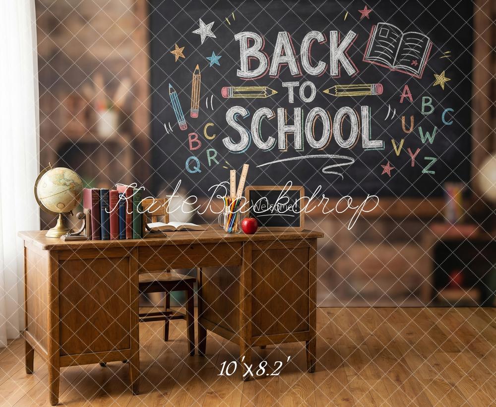 Kate Back To School Chalkboard Desk Backdrop Designed by Happy Squirrel Design - Image 6