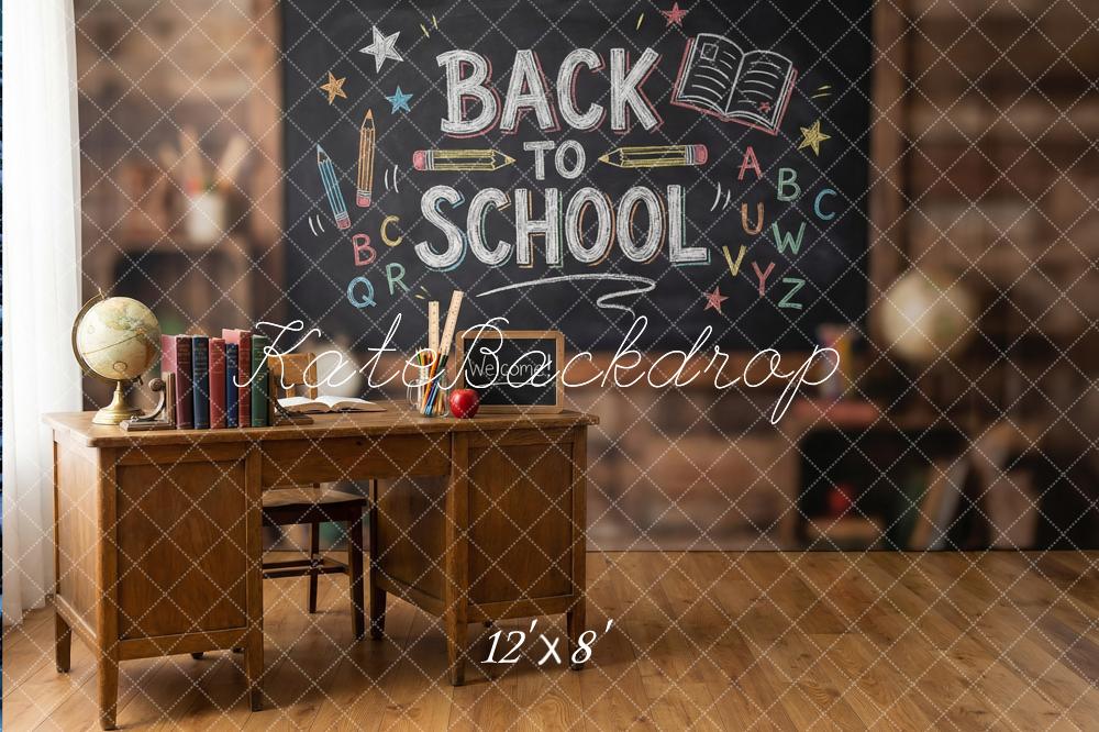 Kate Back To School Chalkboard Desk Backdrop Designed by Happy Squirrel Design - Image 8