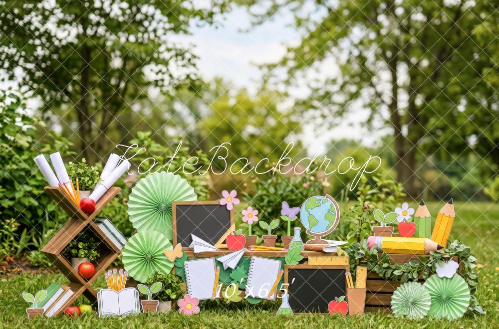 Kate Back To School Chalkboards Books Pencils Backdrop Designed by Patty Robert - Image 4