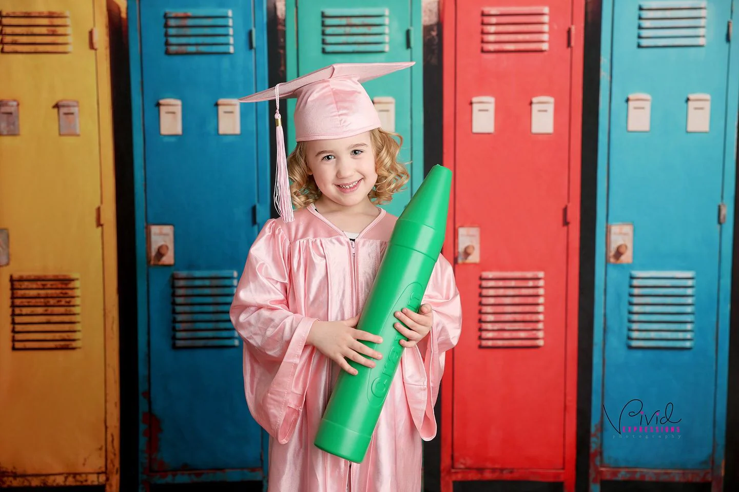 Kate Back to School Colorful Lockers Backdrop Designed by Emetselch - Image 3