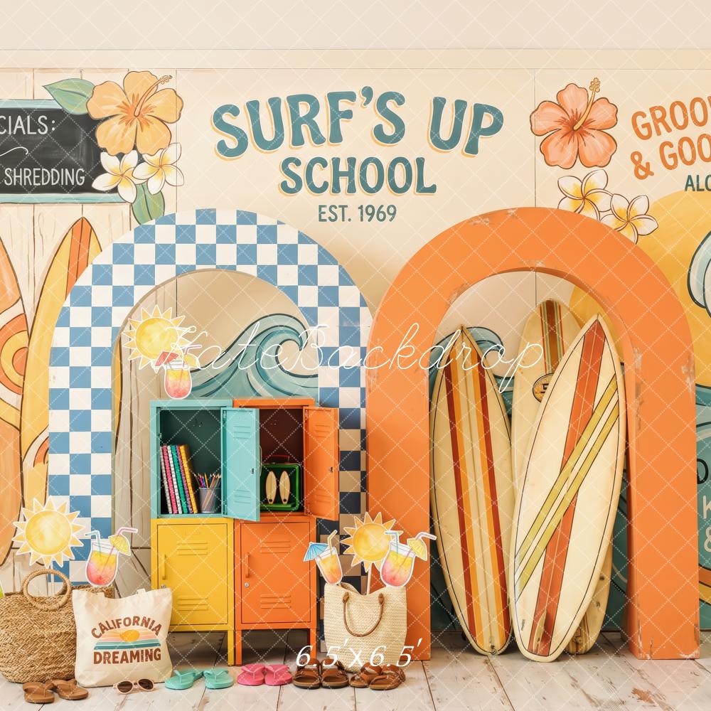 Kate Back to School Surfboards Waves Arches Backdrop Designed by Patty Robert - Image 2
