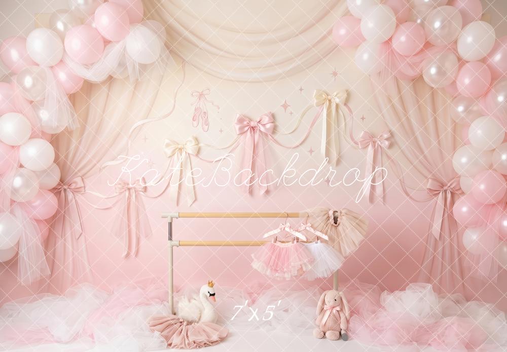 Kate Ballet Barre Pink Balloons Tulle Backdrop Designed by Patty Robert