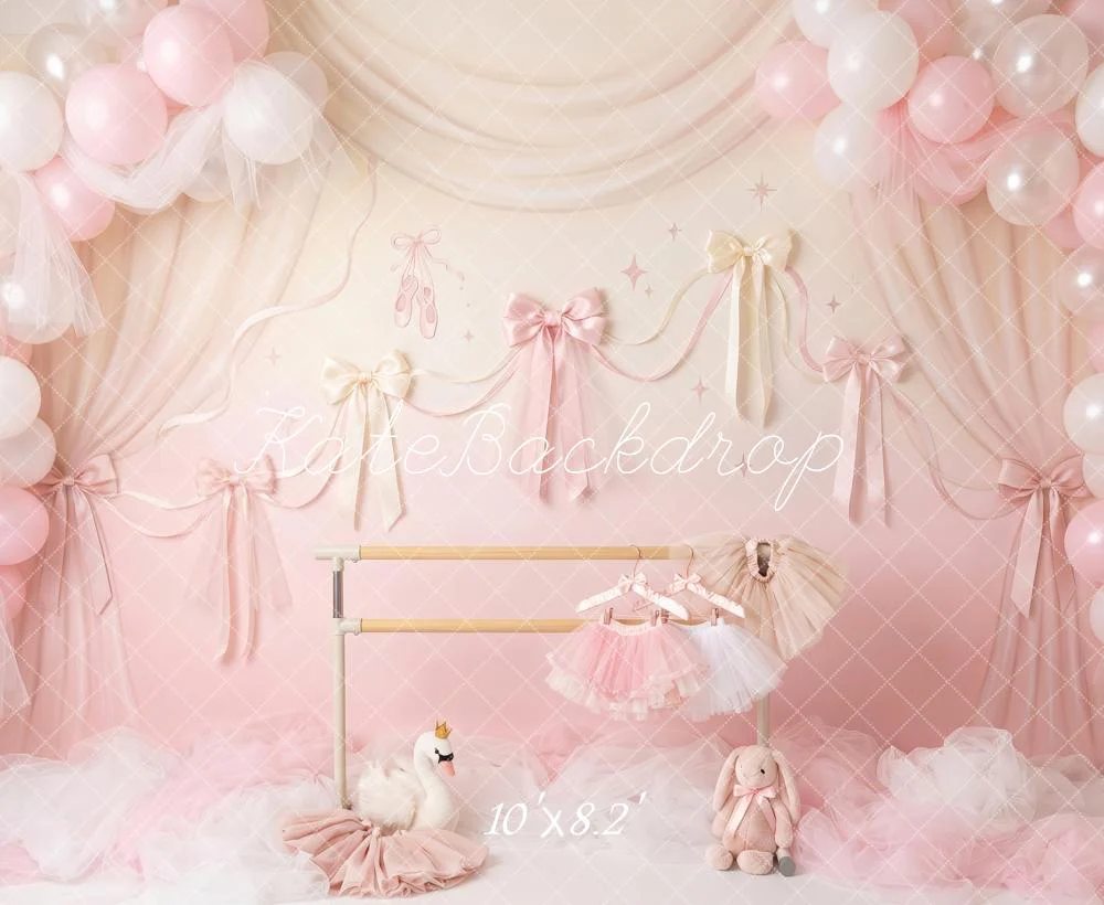 Kate Ballet Barre Pink Balloons Tulle Backdrop Designed by Patty Robert - Image 6