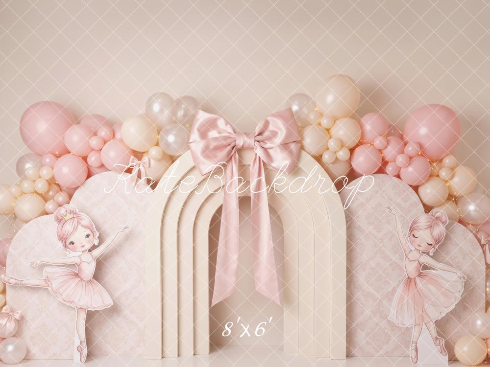 Kate Ballet Dancers Pink Balloons Bow Arch Backdrop Designed by Patty Robert - Image 3