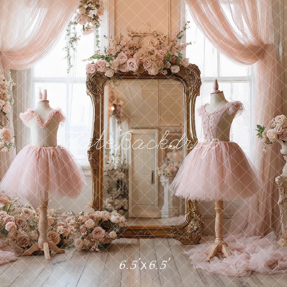 Kate Ballet Dress Pink Floral Mirror Backdrop Designed by Ashley Paul - Image 2