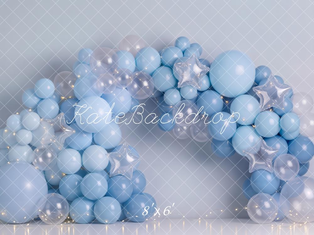 Kate Balloon Arch Blue Garland Backdrop Designed by Emetselch - Image 3