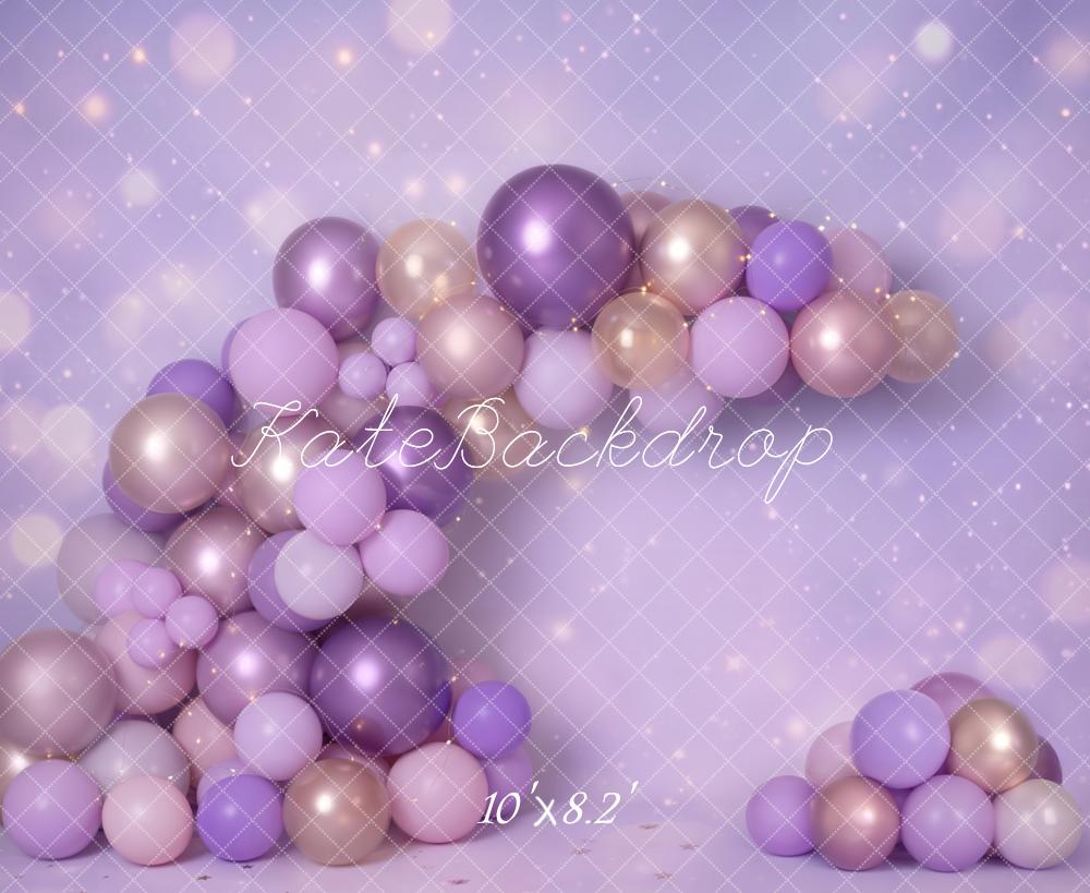 Kate Balloon Arch Pastel Bokeh Fleece Backdrop Designed by Emetselch - Image 3