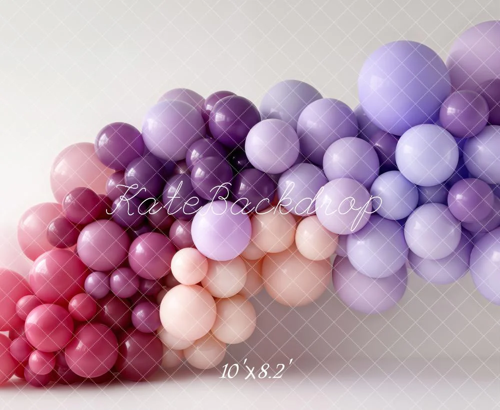 Kate Balloon Arch Pastel Colours Fleece Backdrop Designed by Emetselch - Image 3
