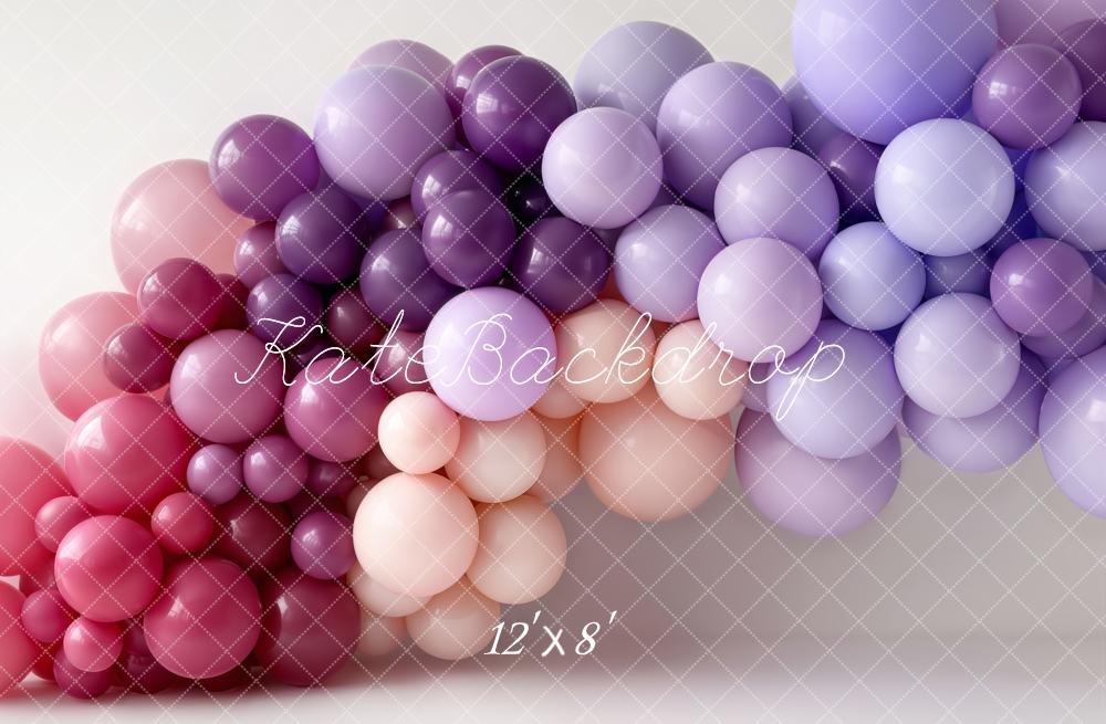 Kate Balloon Arch Pastel Colours Fleece Backdrop Designed by Emetselch - Image 4
