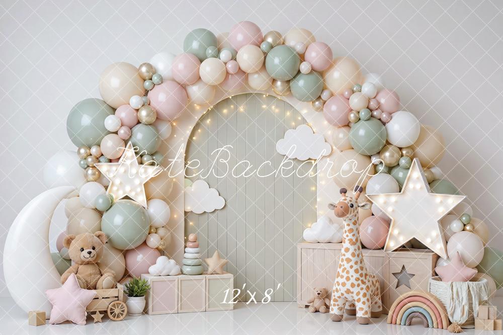 Kate Balloon Arch Stars Teddy Giraffe Backdrop Designed by Mini MakeBelieve - Image 8