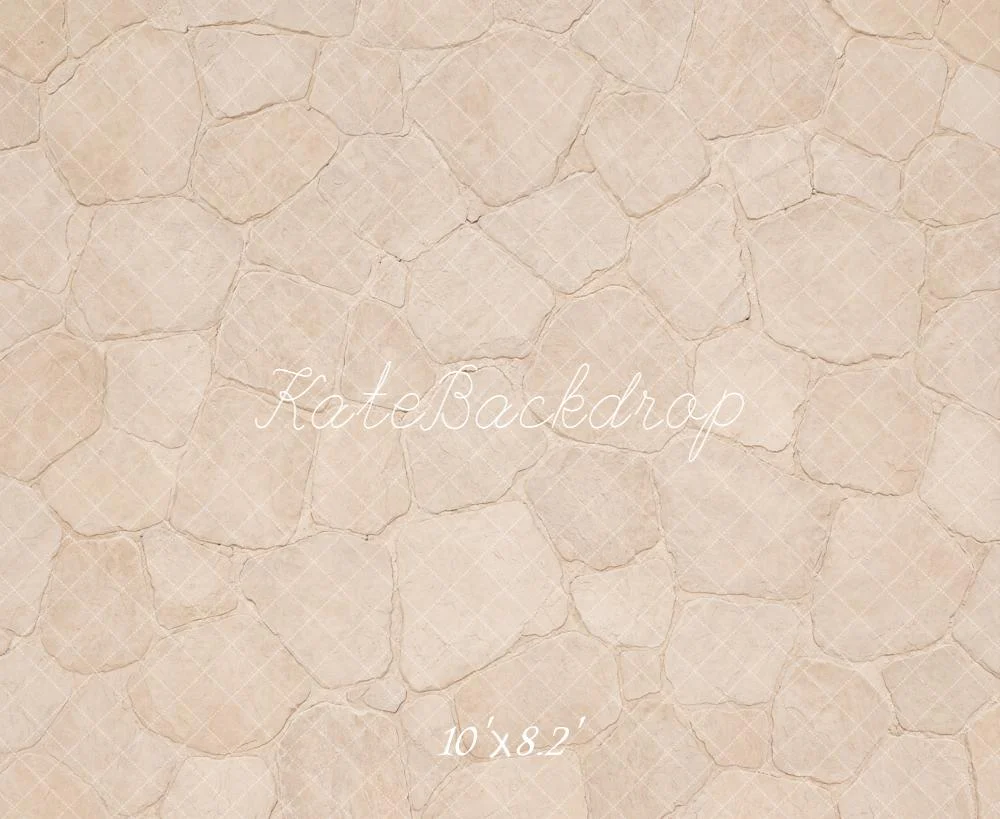 Kate Beige Cobblestone Texture Fleece Backdrop Designed by Emetselch - Image 3