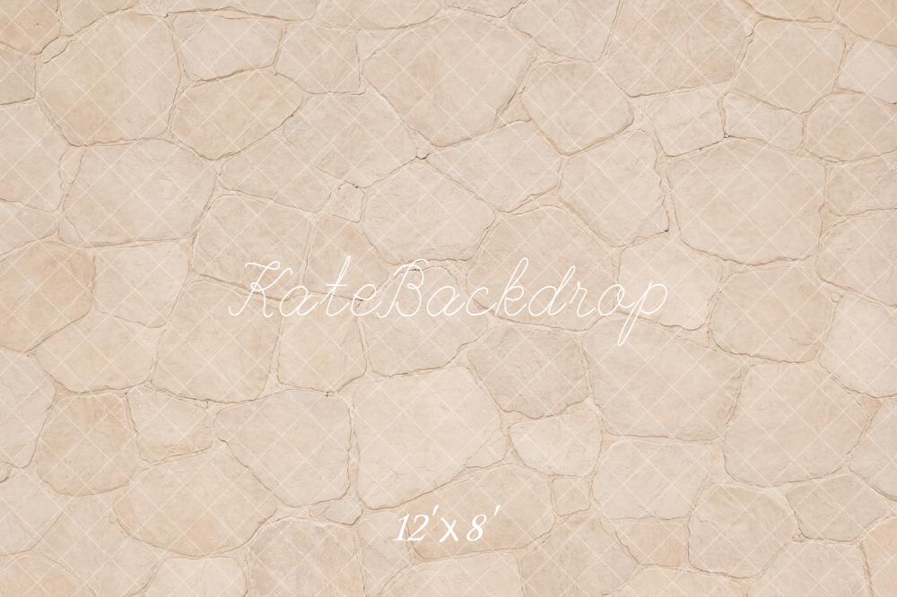 Kate Beige Cobblestone Texture Fleece Backdrop Designed by Emetselch - Image 4