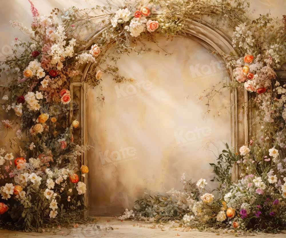 Kate Boho Beige Flower Wall Spring Backdrop Designed by Emetselch - Image 7