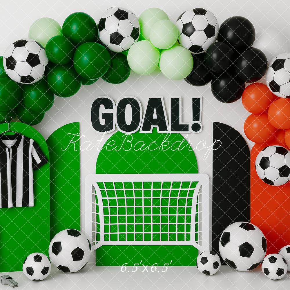 Kate Birthday Football Goal Balloon Arch Backdrop Designed by Patty Robert - Image 2