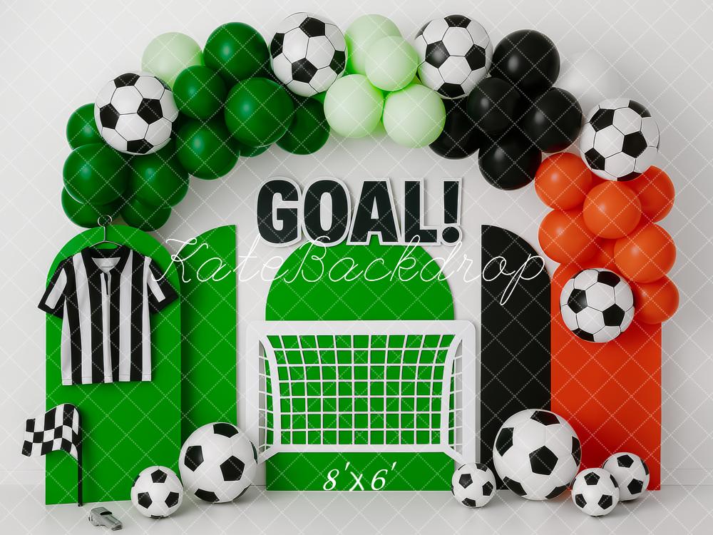 Kate Birthday Football Goal Balloon Arch Backdrop Designed by Patty Robert - Image 3
