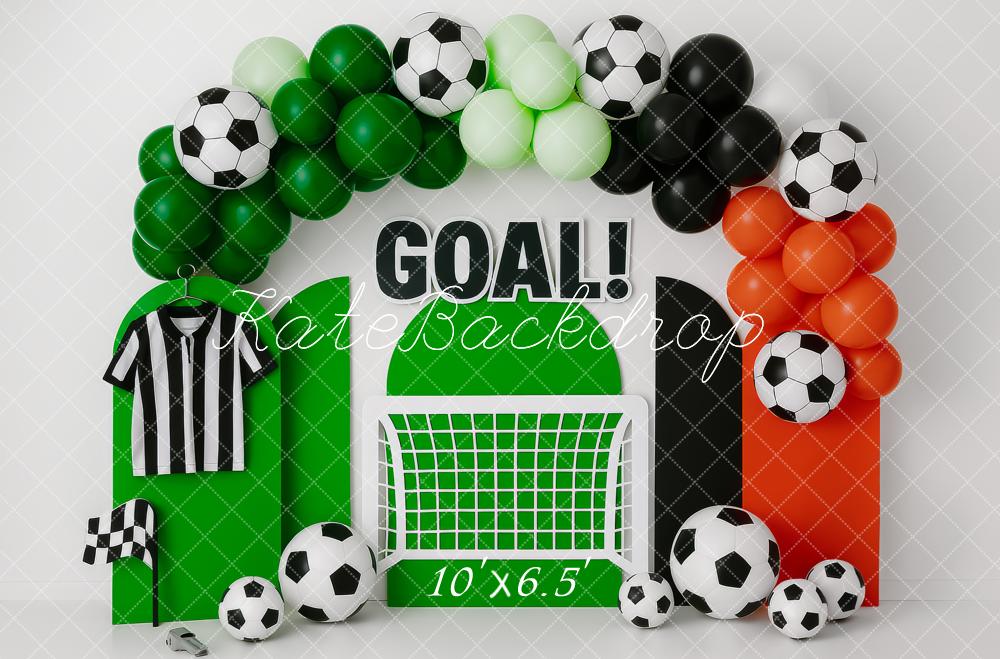 Kate Birthday Football Goal Balloon Arch Backdrop Designed by Patty Robert - Image 4