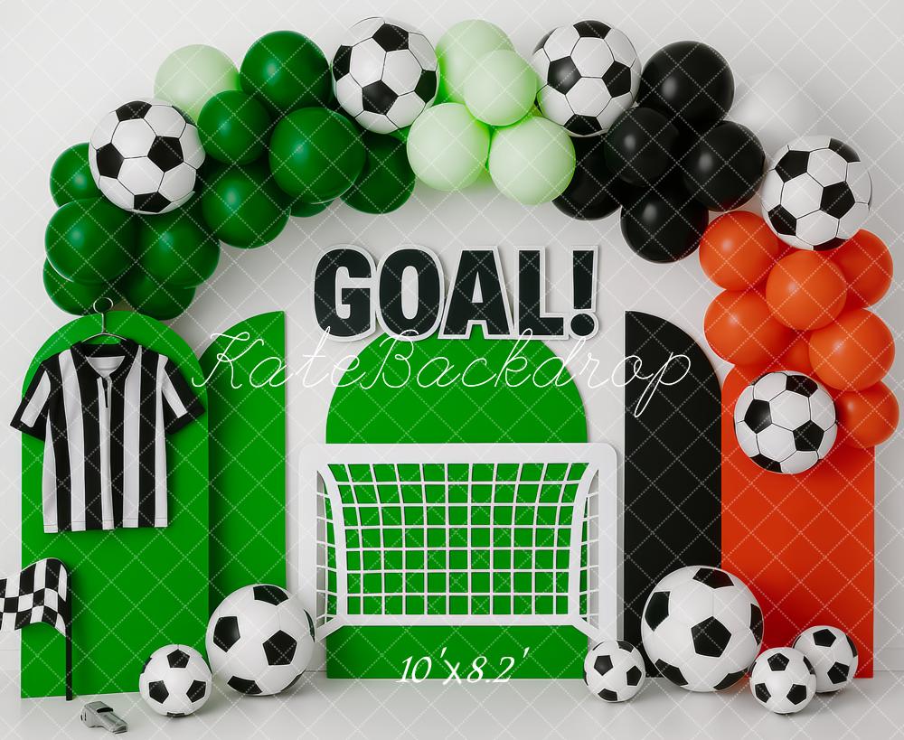 Kate Birthday Football Goal Balloon Arch Backdrop Designed by Patty Robert - Image 5