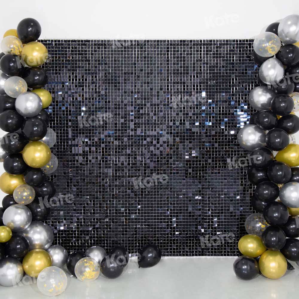 Kate Black Balloons Shiny Party Backdrop Designed by Emetselch - Image 2