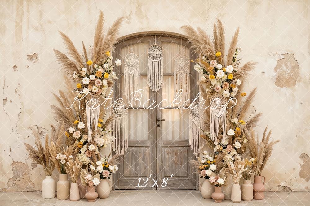 Kate Bohemian Pampas Grass Dreamcatchers Backdrop Designed by Patty Robert - Image 8