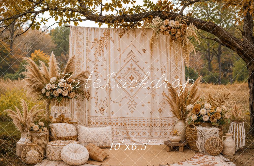 Kate Boho Autumn Floral Arrangement Backdrop Designed by Emetselch - Image 4