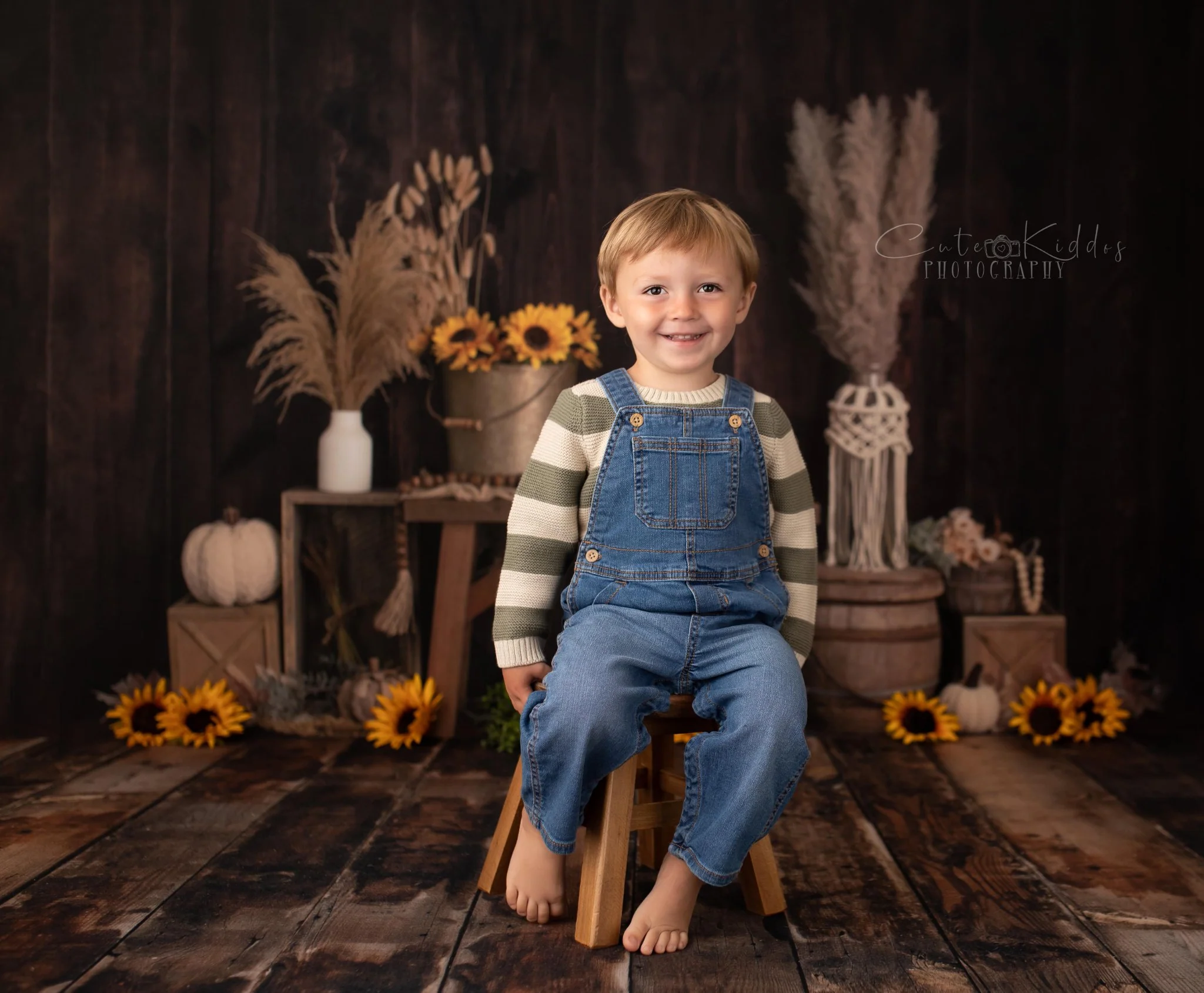 Kate Boho Autumn Sunflowers Backdrop Designed by Mandy Ringe Photography